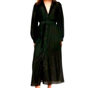 NWT Zara midi belted ballon sleeve dress